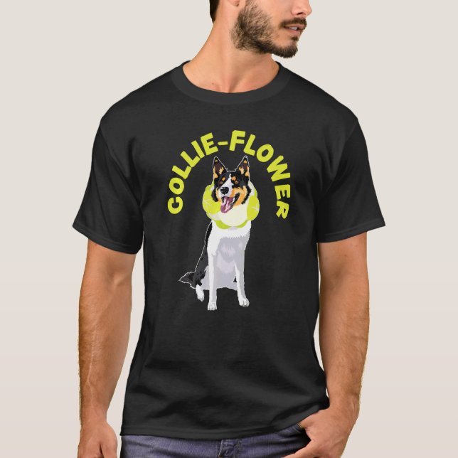 Camiseta Collie Flower Dog Puppy Paw Love Border Collie 1 (Frente)