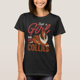 Camiseta Collie Girls Women Dog Owner Pet Animal Rough Col