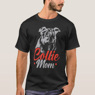 Camiseta Collie Mãe Border Collie Dog Puppy Paw Love