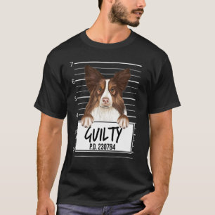 Camiseta Collie Mugshot Guilty Dog