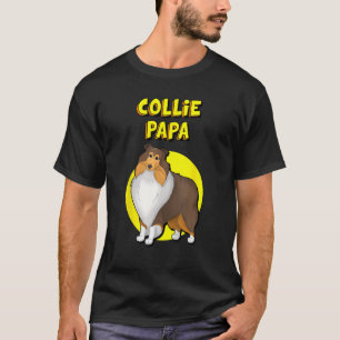 Camiseta Collie Papa Sable Rough Collie Dog Pai