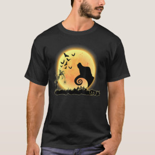 Camiseta Collie Scary E Moon Dog Halloween Costum