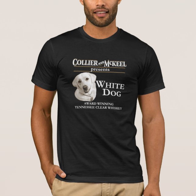 Camiseta Collier e McKeel White Dog t-shirt preta (Frente)