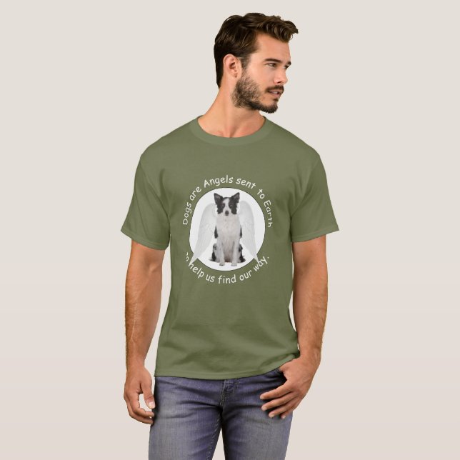 Camiseta Collies de Borda são Angels T Shirt (Frente Completa)