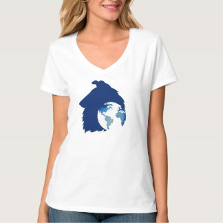 Camiseta ColliesWithoutBorders Logo on a vneck tshirt