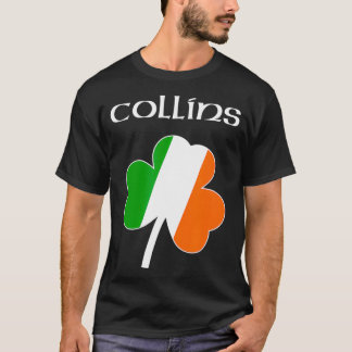 Camiseta Collins Irish Last Name Gift Ireland Flag