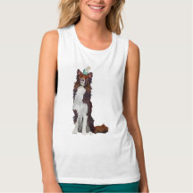 COLLIO COLORIDO E PÁSSARO AZUL