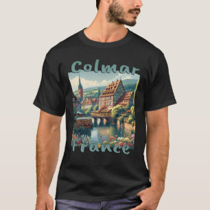 Camiseta Colmar Old Town Meia-Timbered House Grunge Look