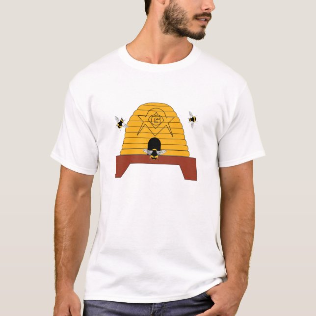 Camiseta Colmeia maçónica da abelha (Frente)