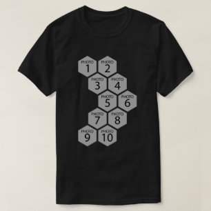 Camiseta Colmeia Personalizada 10 Colagem de Fotos