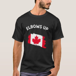 Camiseta Coloca a Bandeira Canadiana - Suporta os Cotovelos