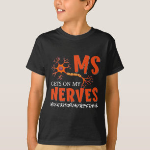 Camiseta Coloca-me nos nervos a consciência esclerose múlti