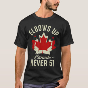 Camiseta Coloca o Canadá Nunca 51 Canadá Sinalizador Forte
