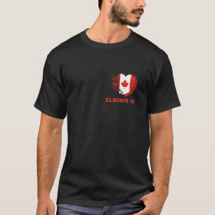 Camiseta Coloca-se forte o sinalizador cardíaco do Canadá
