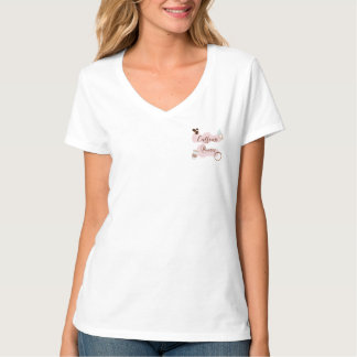 Camiseta colocação de bolso na cafeína rainha