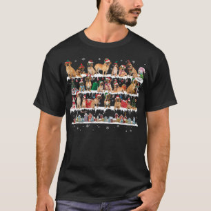 Camiseta Colocar Papais noeis de Camadas de Neve de Natal C