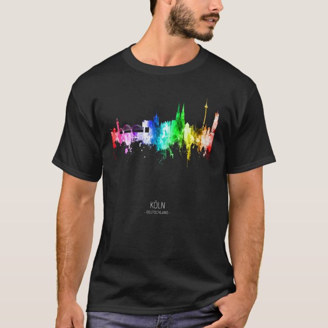 Camiseta Cologne Germany Skyline Skyscrapers (Frente)