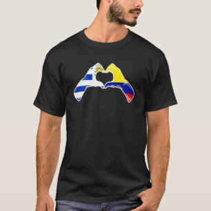 Camiseta Colômbia - Bandeira do Uruguai - Coração uruguaio