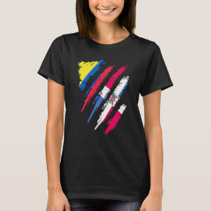 Camiseta Colômbia Bandeira Dominicana Grown Country Stri