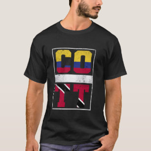 Camiseta Colômbia e Trinidad Mix Colombiana Ro Trinidadiano