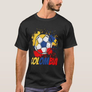 Camiseta Colômbia Futebol colombiano Bandeira Homens Mulher