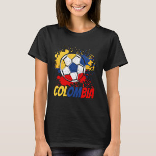 Camiseta Colômbia Futebol colombiano Bandeira Homens Mulher