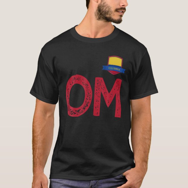 Camiseta Colômbia - Letra H e M Colombiana T Shi (Frente)