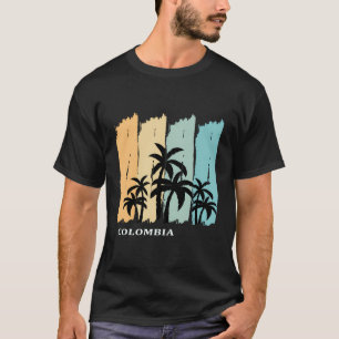 Camiseta Colômbia Palms Souvenir Beach América Latina Medel