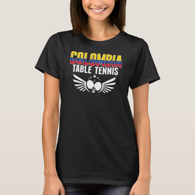 Camiseta Colômbia Ping Pong - Mesa Colombiana Suporta (Frente)