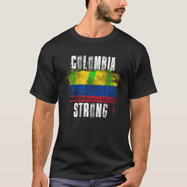Camiseta Colômbia: Sinalizador muito desapontado orgulho co (Frente)