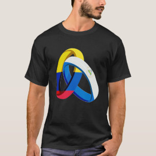 Camiseta Colômbia Sinalizador Nicarágua Casamento do Anel C