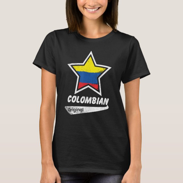 Camiseta Colombian Original  Proud Colombian  Flag Colombia (Frente)