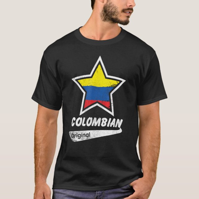 Camiseta Colombian Original  Proud Colombian  Flag Colombia (Frente)