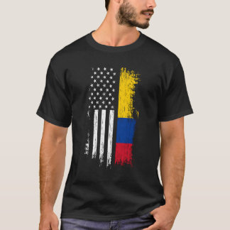 Camiseta Colombiana American Flag Hoodie - Orgulho Colômbia