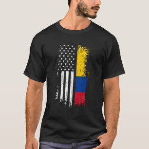 Camiseta Colombiana American Flag Hoodie - Orgulho Colômbia