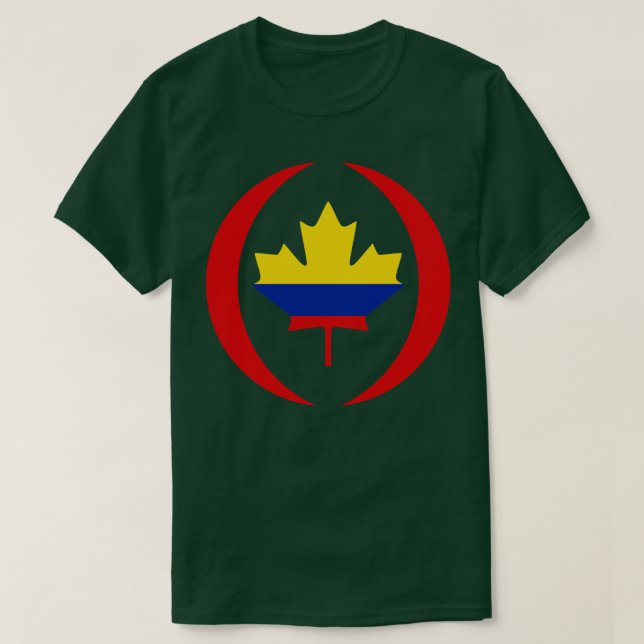 Camiseta Colombiana canadense Multinacional Flag Seri (Frente do Design)