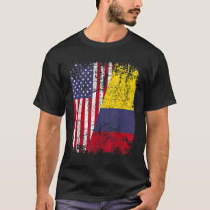 Camiseta COLOMBIANO ROOTS Half American Flag COLOMBIA