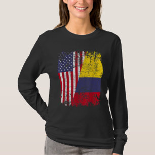 Camiseta COLOMBIANO ROOTS Half American Flag COLOMBIA