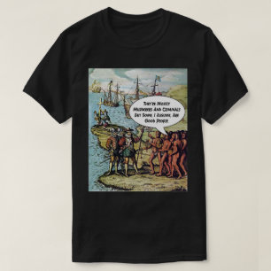 Camiseta Colombo Chega às Américas Engraçado Anti Trump