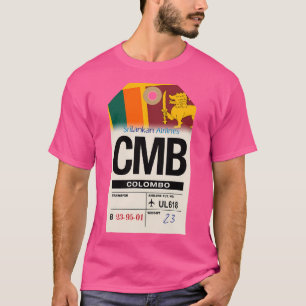 Camiseta Colombo (Cmb) Sri Lanka — Etiqueta de Bagagem da C