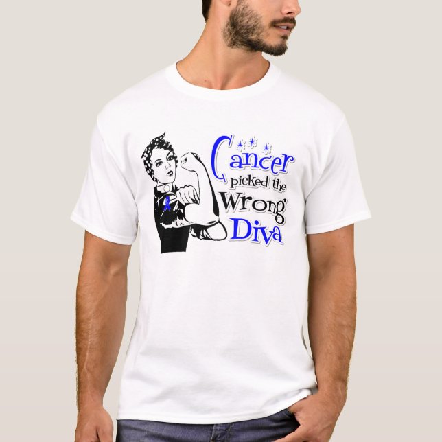 Camiseta Colon Cancer Picou O Diva Errado (Frente)
