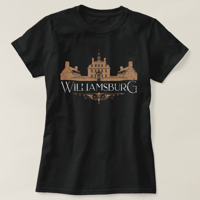 Camiseta Colonial Williamsburg Virginia Vintage se aflita (Frente do Design)