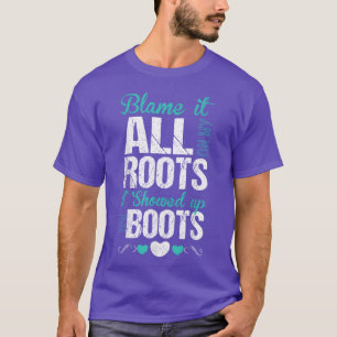 Camiseta Coloque a Culpa Em Minhas Raízes Eu Apareci De Bot