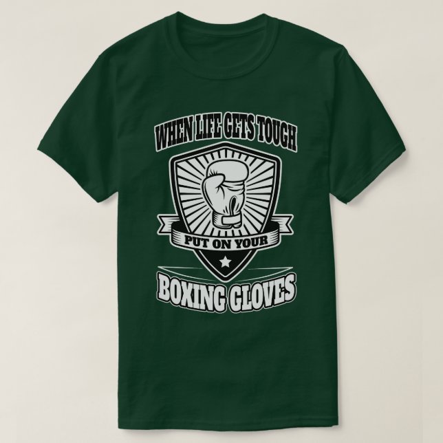 Camiseta Coloque as luvas de boxe (Frente do Design)