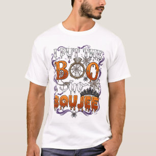 Camiseta Coloque Boo Boujee Dia das Bruxas Anel de Diamante