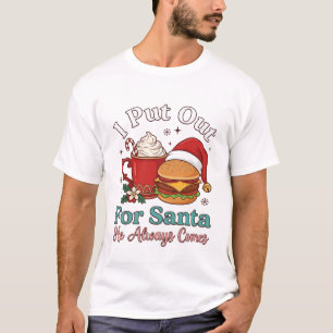 Camiseta Coloque Fora Santa Natal Hambúrguer Caneca Bengala