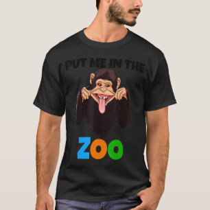 Camiseta Coloque-Me No Zoo Macaco, O Chimp Natureza 1