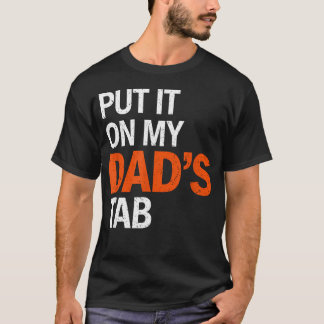 Camiseta Coloque Na Conta Do Meu Pai Divertido Moderno Negr