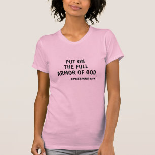 Camiseta Coloque o braço do cheio ou os Ephesianos 6:11 bíb