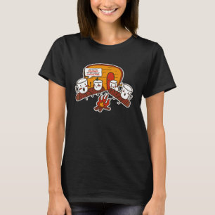 Camiseta Coloque-O Com Um Pedaço De Snack De Chocolate